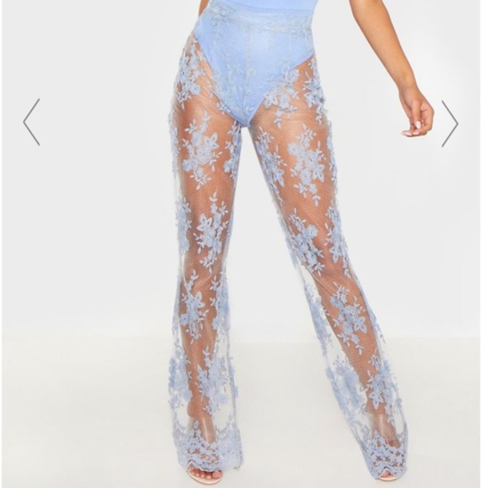 Dusty blue shear pant